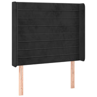 Letto a Molle con Materasso e LED-Struttura Letto con Materasso Nero 80x200 cm in Velluto 464913