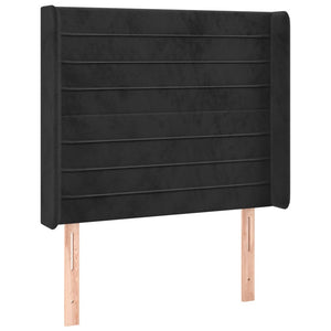 Letto a Molle con Materasso e LED-Struttura Letto con Materasso Nero 80x200 cm in Velluto 464913