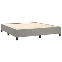 Letto a Molle Materasso e LED Grigio Chiaro 160x200 cm Velluto  cod mxl 71796