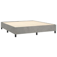 Letto a Molle Materasso e LED Grigio Chiaro 180x200 cm Velluto 3139697
