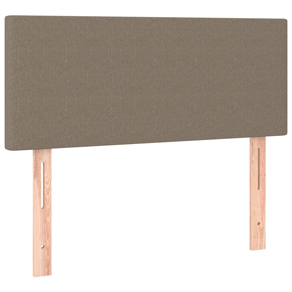 Letto a Molle con Materasso e LED-Struttura Letto con Materasso Tortora 90x200 cm in Tessuto 480643