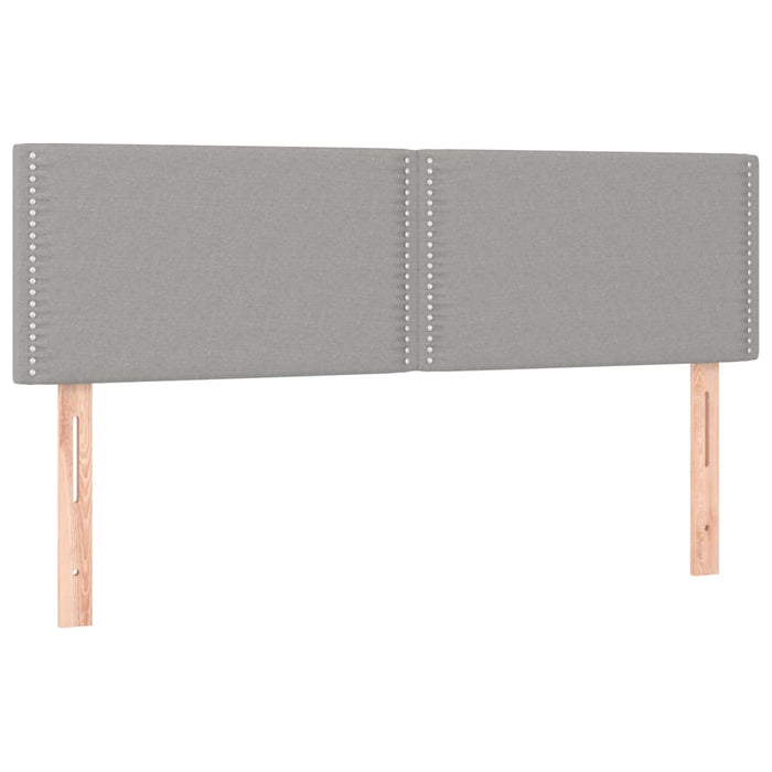 Letto a Molle Materasso e LED Grigio Chiaro 140x200 cm Tessuto 3133077