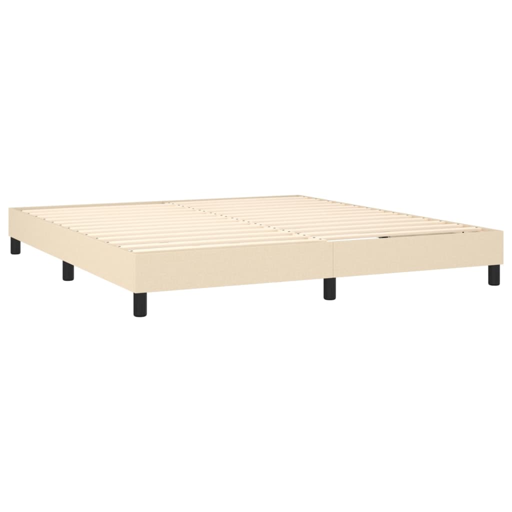 Letto a Molle con Materasso e LED Crema 180x200 cm in Tessuto cod mxl 65916