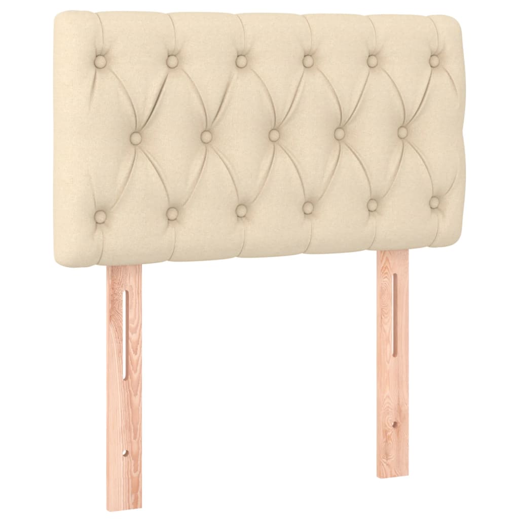 Letto a Molle con Materasso e LED-Struttura Letto con Materasso Crema 80x200 cm in Tessuto 374414