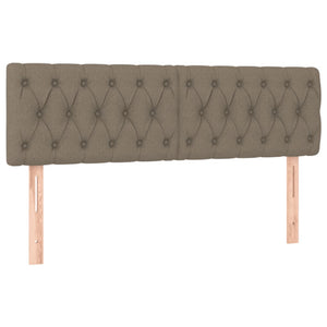 Letto a Molle con Materasso e LED Tortora 140x190 cm in Tessuto 3133393