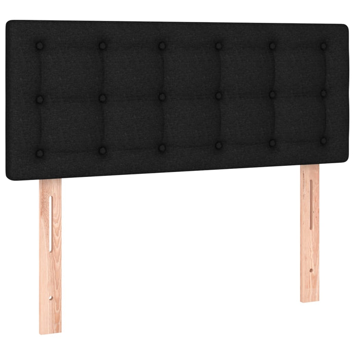 Letto a Molle con Materasso e LED-Struttura Letto con Materasso Nero 90x190 cm in Tessuto 412565