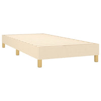 Letto a Molle con Materasso e LED-Struttura Letto con Materasso Crema 90x190 cm in Tessuto 431881