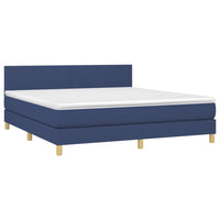 Letto a Molle con Materasso e LED Blu 180x200 cm in Tessuto cod mxl 74255