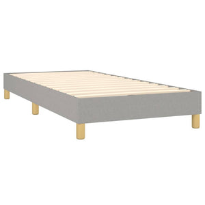 Letto a Molle Materasso e LED Grigio Chiaro 90x190 cm Tessuto 3133757