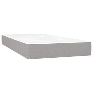 Letto a Molle Materasso e LED Grigio Chiaro 90x190 cm Tessuto 3133757