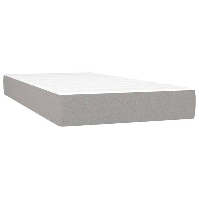 Letto a Molle Materasso e LED Grigio Chiaro 90x190 cm Tessuto 3133757