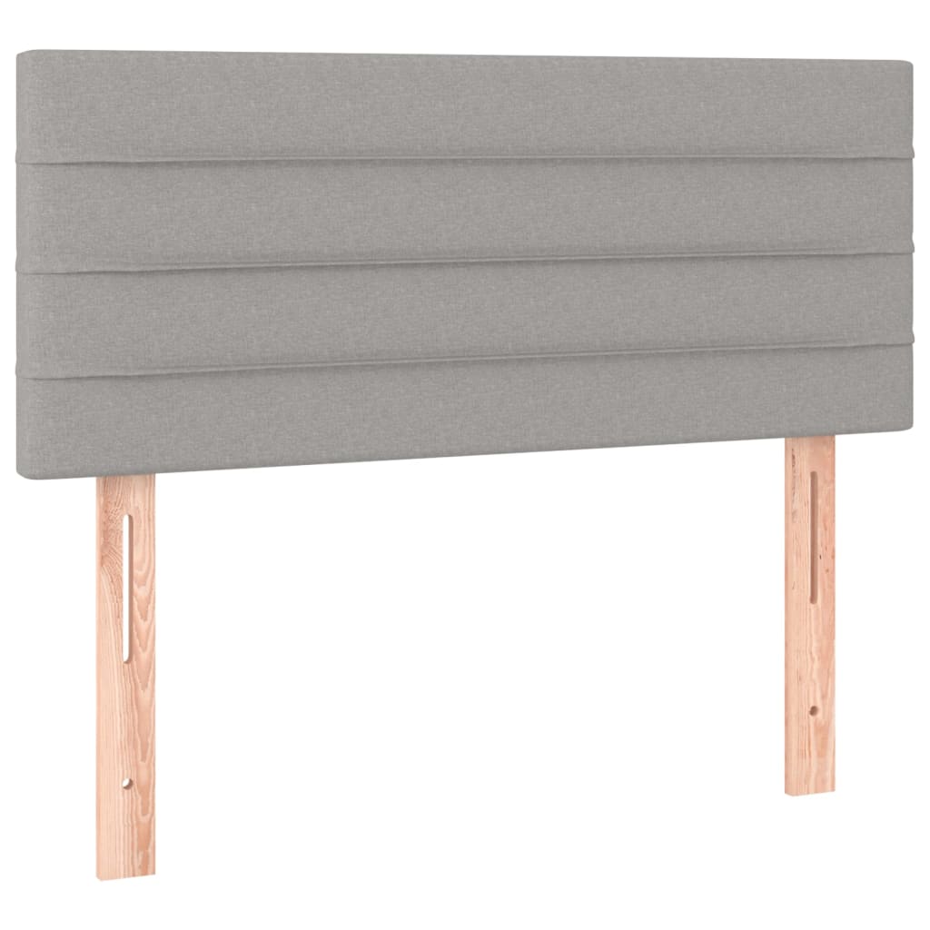 Letto a Molle Materasso e LED Grigio Chiaro 90x190 cm Tessuto 3133757