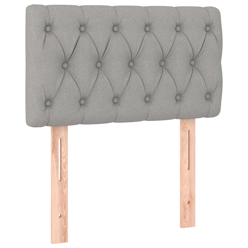 Letto a Molle Materasso e LED Grigio Chiaro 80x200 cm Tessuto 3133909