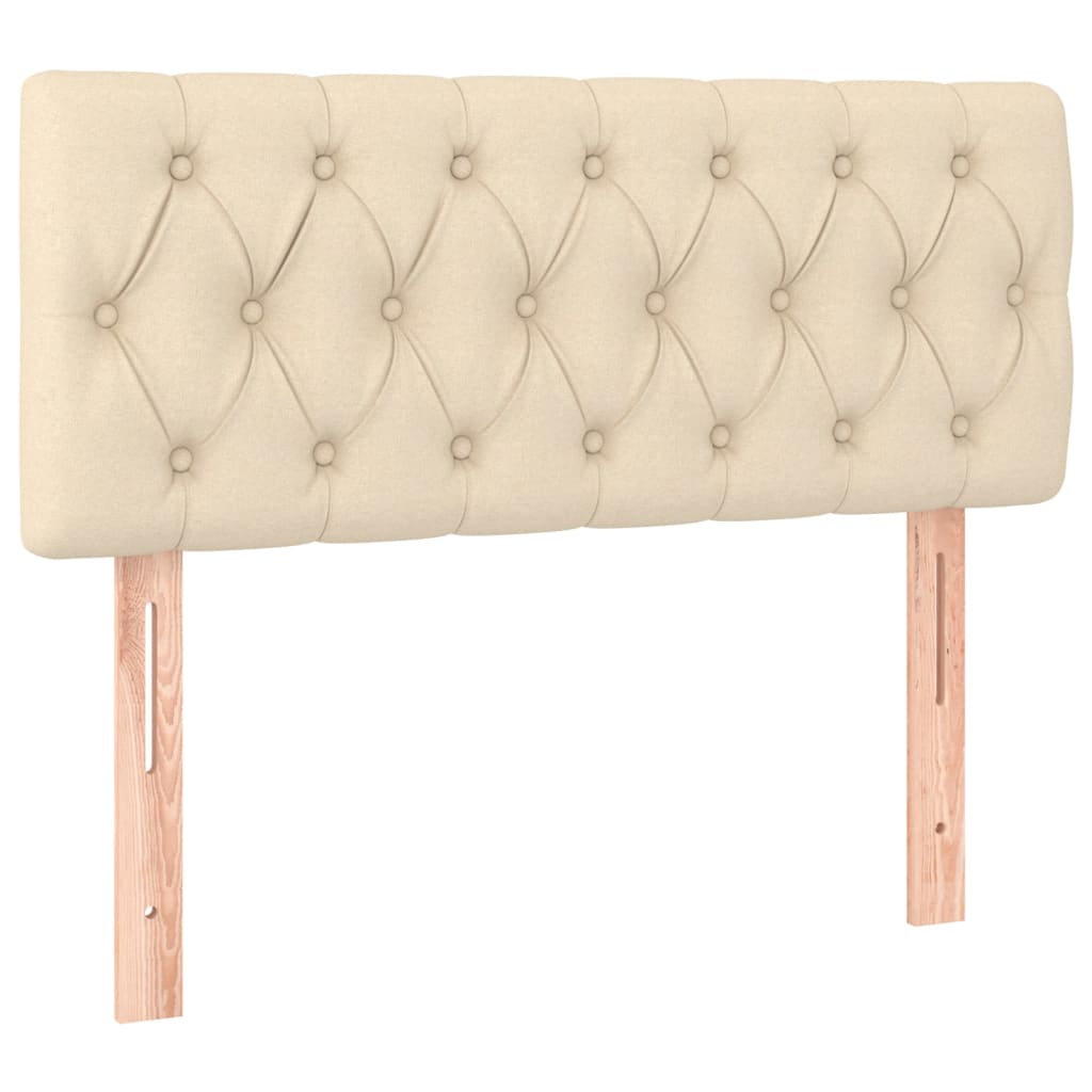 Letto a Molle con Materasso e LED-Struttura Letto con Materasso Crema 90x190 cm in Tessuto 521342