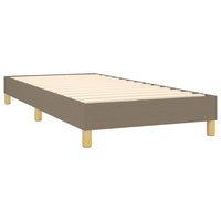 Letto a Molle con Materasso e LED-Struttura Letto con Materasso Tortora 90x200 cm in Tessuto 228642