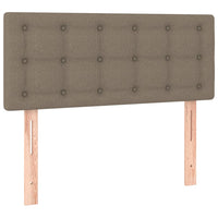 Letto a Molle con Materasso e LED-Struttura Letto con Materasso Tortora 100x200cm in Tessuto 554982