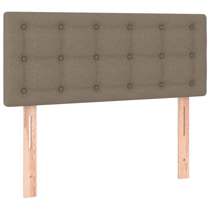 Letto a Molle con Materasso e LED-Struttura Letto con Materasso Tortora 100x200cm in Tessuto 554982