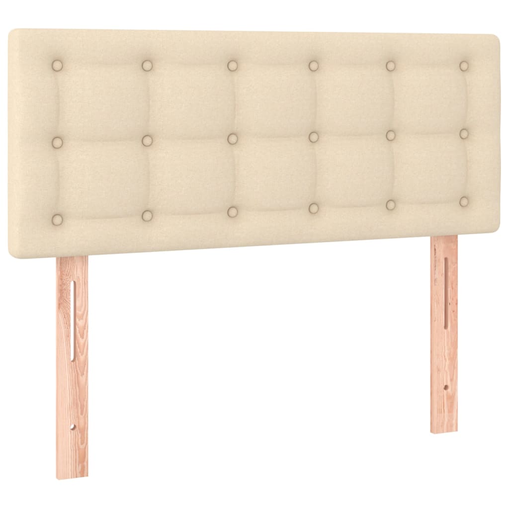 Letto a Molle con Materasso e LED-Struttura Letto con Materasso Crema 100x200cm in Tessuto 634804