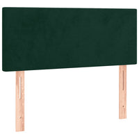Letto a Molle con Materasso e LED-Struttura Letto con Materasso Verde Scuro 90x190 cm Velluto 712290