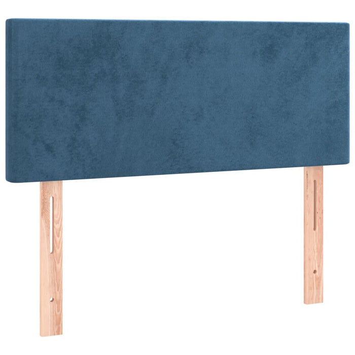 Letto a Molle con Materasso e LED-Struttura Letto con Materasso Blu Scuro 90x200cm in Velluto 884034