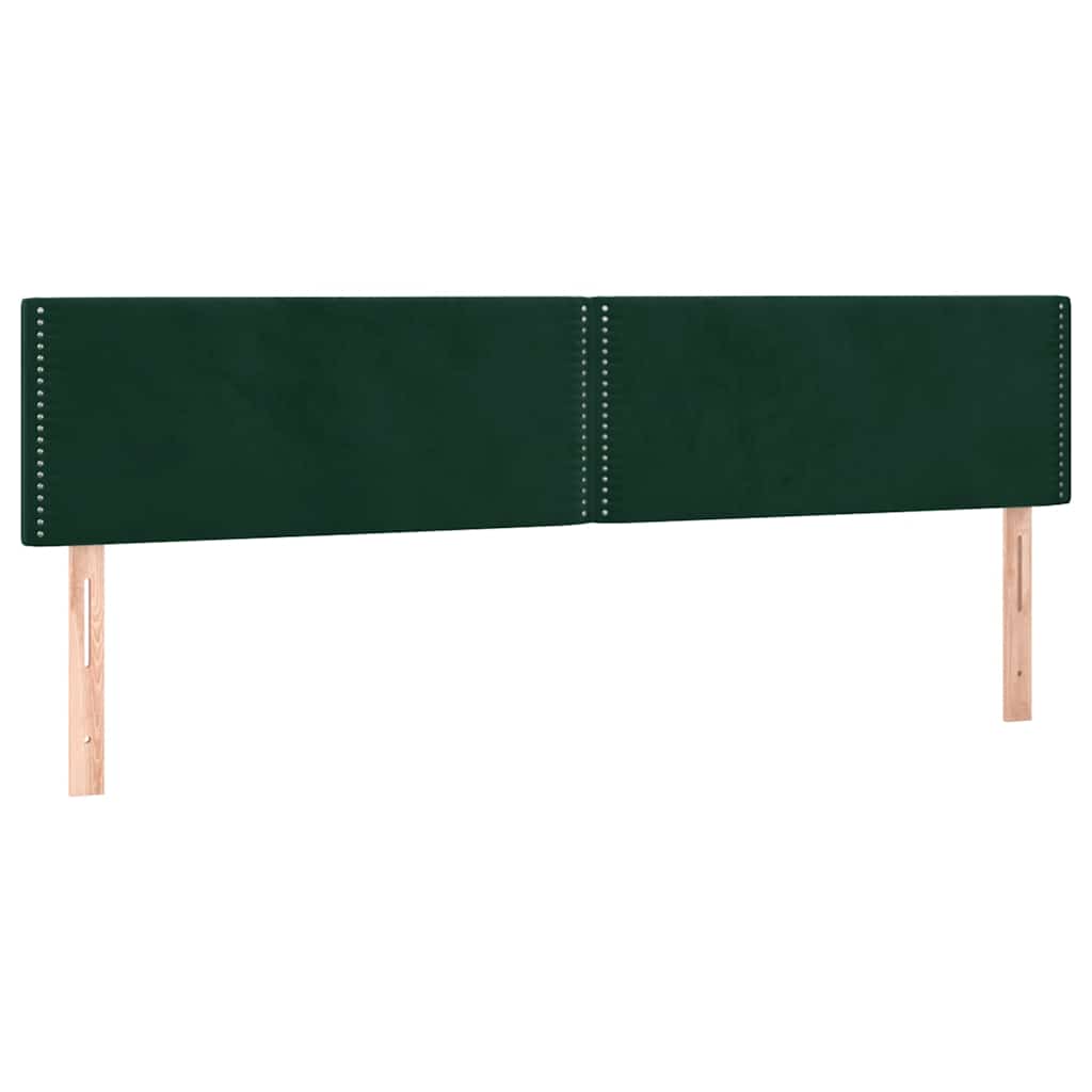 Letto a Molle con Materasso e LED Verde Scuro 180x200cm Velluto 3134360
