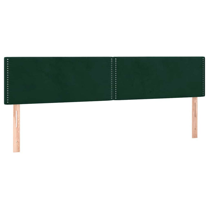 Letto a Molle con Materasso e LED Verde Scuro 180x200cm Velluto 3134360