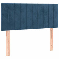 Letto a Molle con Materasso e LED-Struttura Letto con Materasso Blu Scuro 80x200cm in Velluto 527695