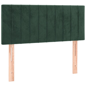 Letto a Molle con Materasso e LED-Struttura Letto con Materasso Verde Scuro 100x200cm Velluto 414630