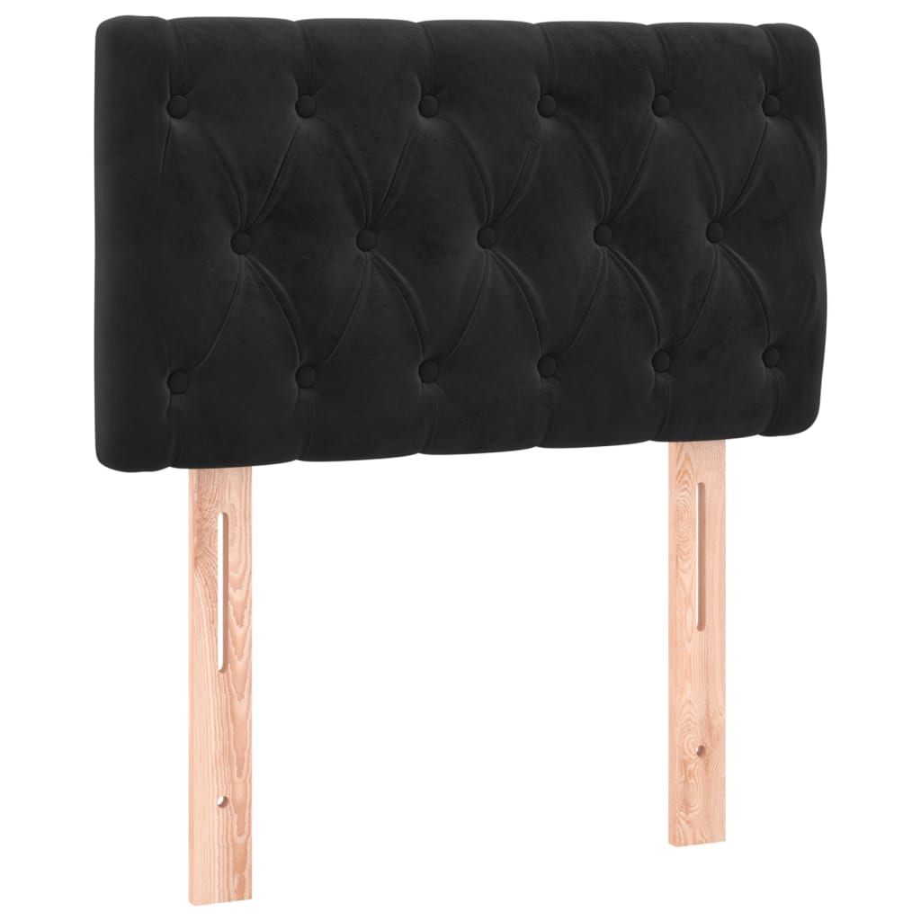 Letto a Molle con Materasso e LED-Struttura Letto con Materasso Nero 80x200 cm in Velluto 224890