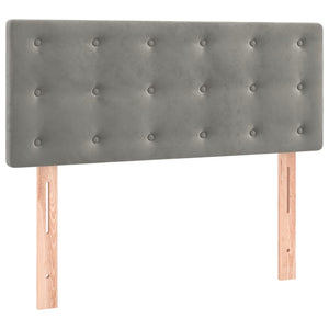 Letto a Molle con Materasso e LED-Struttura Letto con Materasso Grigio Chiaro 80x200 cm Velluto 431633