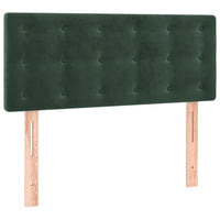 Letto a Molle con Materasso e LED-Struttura Letto con Materasso Verde Scuro 80x200cm Velluto 280645