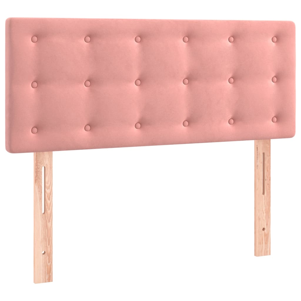 Letto a Molle con Materasso e LED-Struttura Letto con Materasso Rosa 80x200 cm in Velluto 851002
