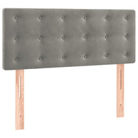 Letto a Molle con Materasso e LED-Struttura Letto con Materasso Grigio Chiaro 90x200 cm Velluto 153457