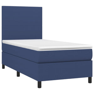 Letto a Molle con Materasso e LED Blu 80x200 cm in Tessuto 3134675