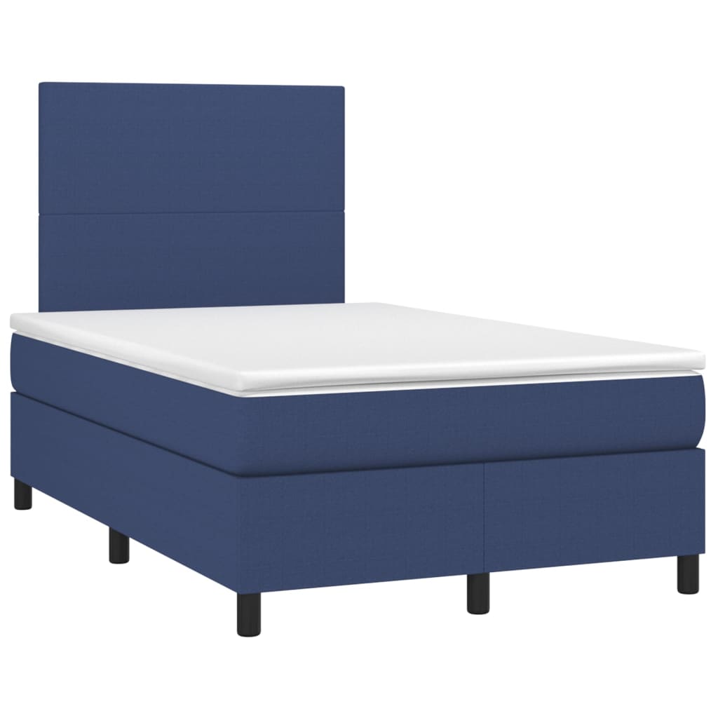 Letto a Molle con Materasso e LED Blu 120x200cm in Tessuto 3134707