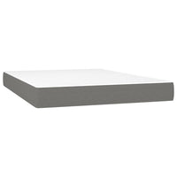 Letto a Molle Materasso e LED Grigio Scuro 140x190cm in Tessuto 3135030