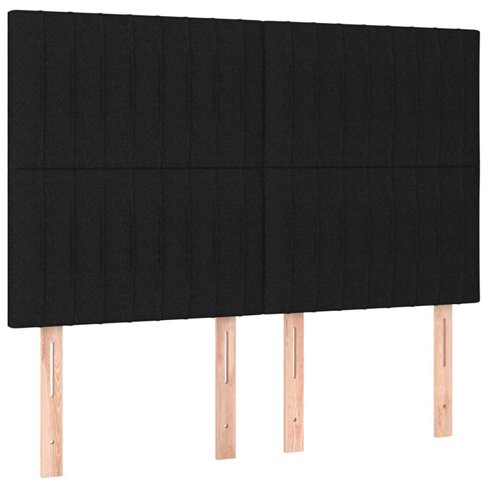 Letto a Molle con Materasso e LED Nero 140x200 cm in Tessuto 3135039