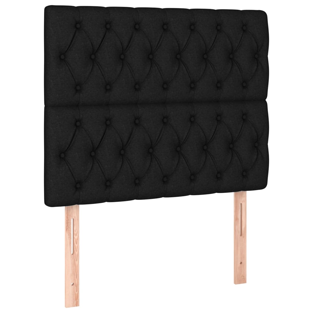 Letto a Molle con Materasso e LED Nero 90x190 cm in Tessuto 3135079