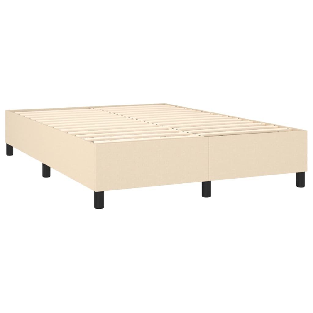 Letto a Molle con Materasso e LED Crema 140x200 cm in Tessuto cod mxl 58912