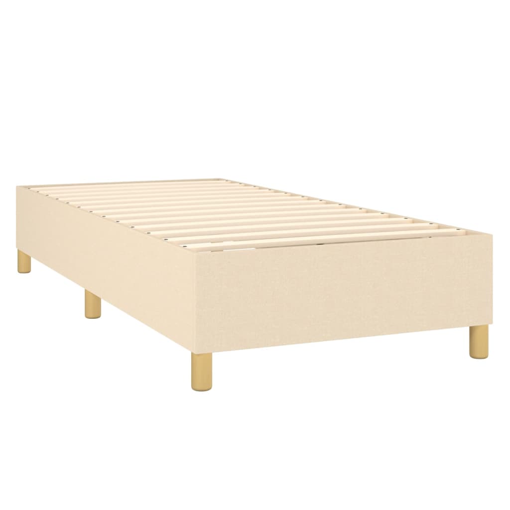 Letto a Molle con Materasso e LED-Struttura Letto con Materasso Crema 80x200 cm in Tessuto 400706