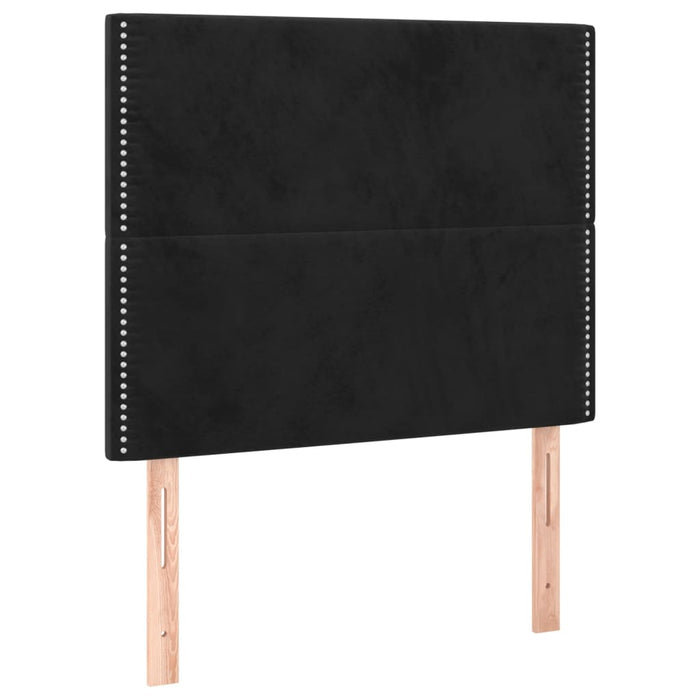 Letto a Molle con Materasso e LED-Struttura Letto con Materasso Nero 80x200 cm in Velluto 619284