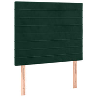Letto a Molle con Materasso e LED Verde Scuro 120x200cm Velluto 3136176