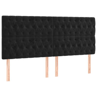 Letto a Molle con Materasso e LED Nero 200x200 cm in Velluto 3136325