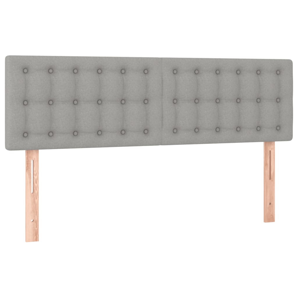 Giroletto a Molle con Materasso Grigio Chiaro 140x200cm Tessuto cod mxl 47223