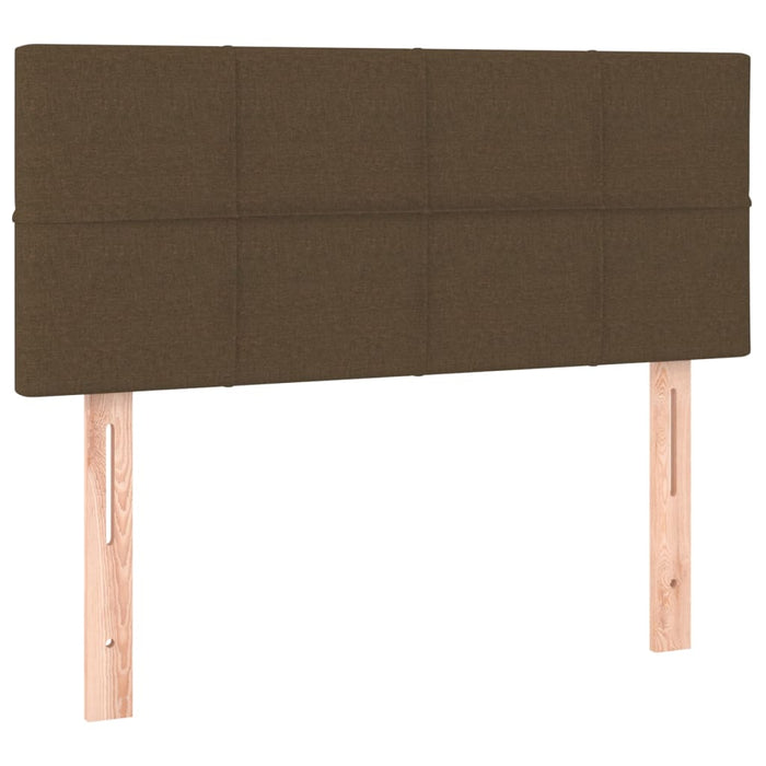 Giroletto a Molle con Materasso-Struttura Letto con Materasso Marrone Scuro 90x200 cm Tessuto 422657