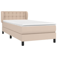Giroletto a Molle con Materasso-Struttura Letto Cappuccino 90x190 cm Similpelle 127666