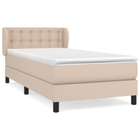 Giroletto a Molle con Materasso-Struttura Letto Cappuccino 90x200 cm Similpelle 731892
