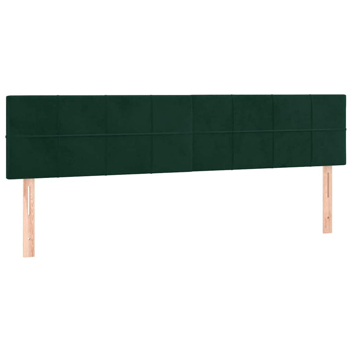 Giroletto a Molle con Materasso Verde Scuro 200x200 cm Velluto 3127514