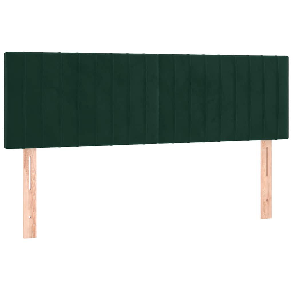 Giroletto a Molle con Materasso Verde Scuro 140x190 cm Velluto 3127610