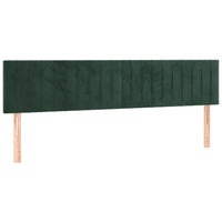 Giroletto a Molle con Materasso Verde Scuro 160x200 cm Velluto 3127622